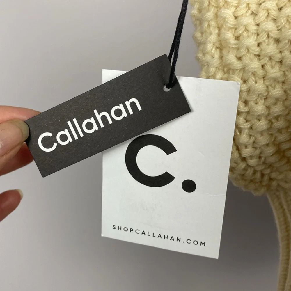 Callahan Knitwear Cream Turtleneck Sweater size Medium New - Picture 3 of 9